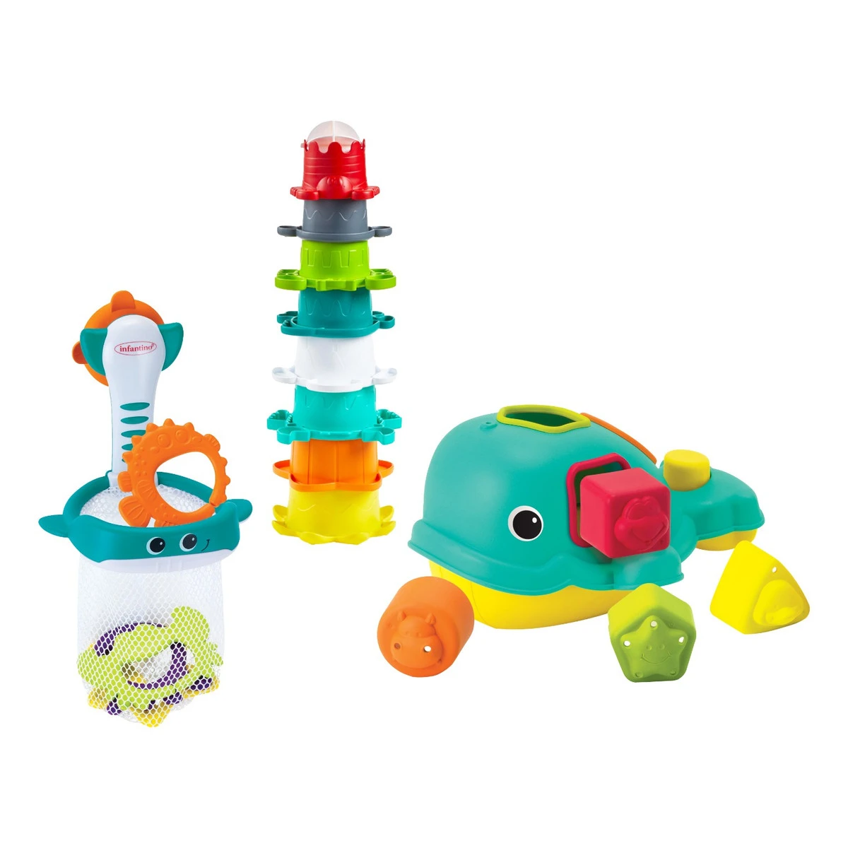 Infantino Ocean Fun Badspeelgoed Set BK-315130 1 Infantino Ocean Fun Badspeelgoed Set BK-315130