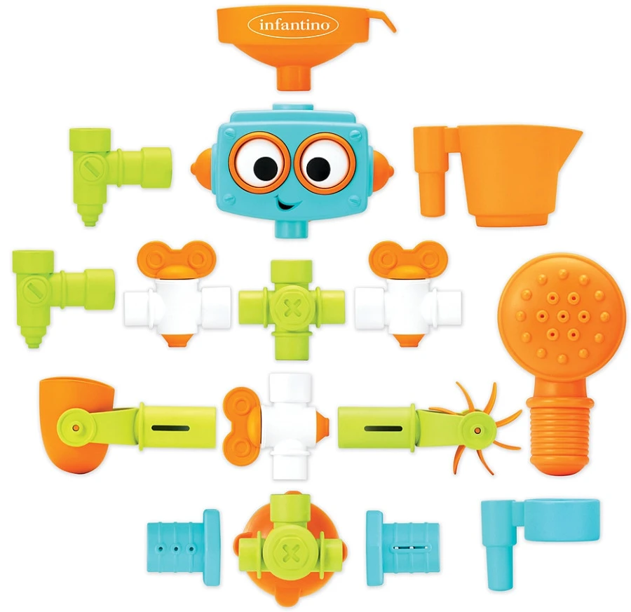 Infantino Plug & Play Plumber Set Sensory Waterspeelset BK-217025 2 Infantino Plug & Play Plumber Set Sensory Waterspeelset BK-217025 - Afbeelding 2