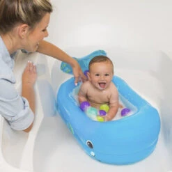 Infantino Whale Bubble Opblaasbaar Babybadje Bk-205016 -Babyproducten Winkel infantino whale bubble opblaasbaar badje bk 205016 2