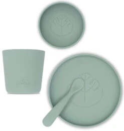 Jollein Ash Green Siliconen Dinerset 705-007-00095 -Babyproducten Winkel jollein ash green siliconen dinerset 705 007 00095 2