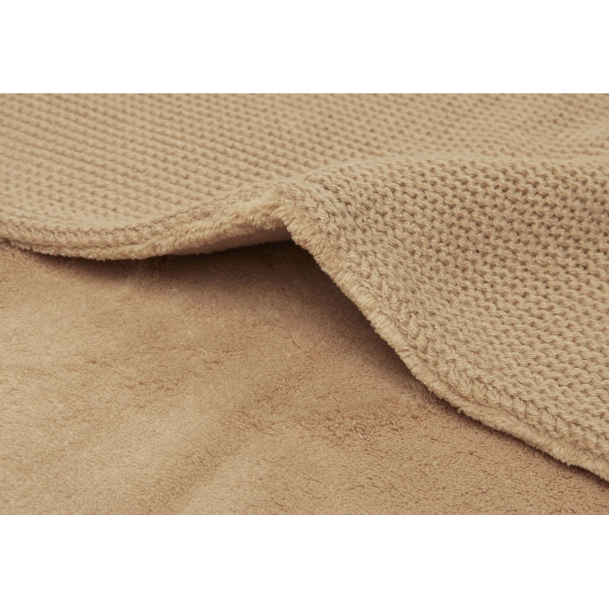 Jollein Basic Knit Biscuit / Fleece 75 X 100 Cm Wiegdeken 517-511-66072 - Afbeelding 6