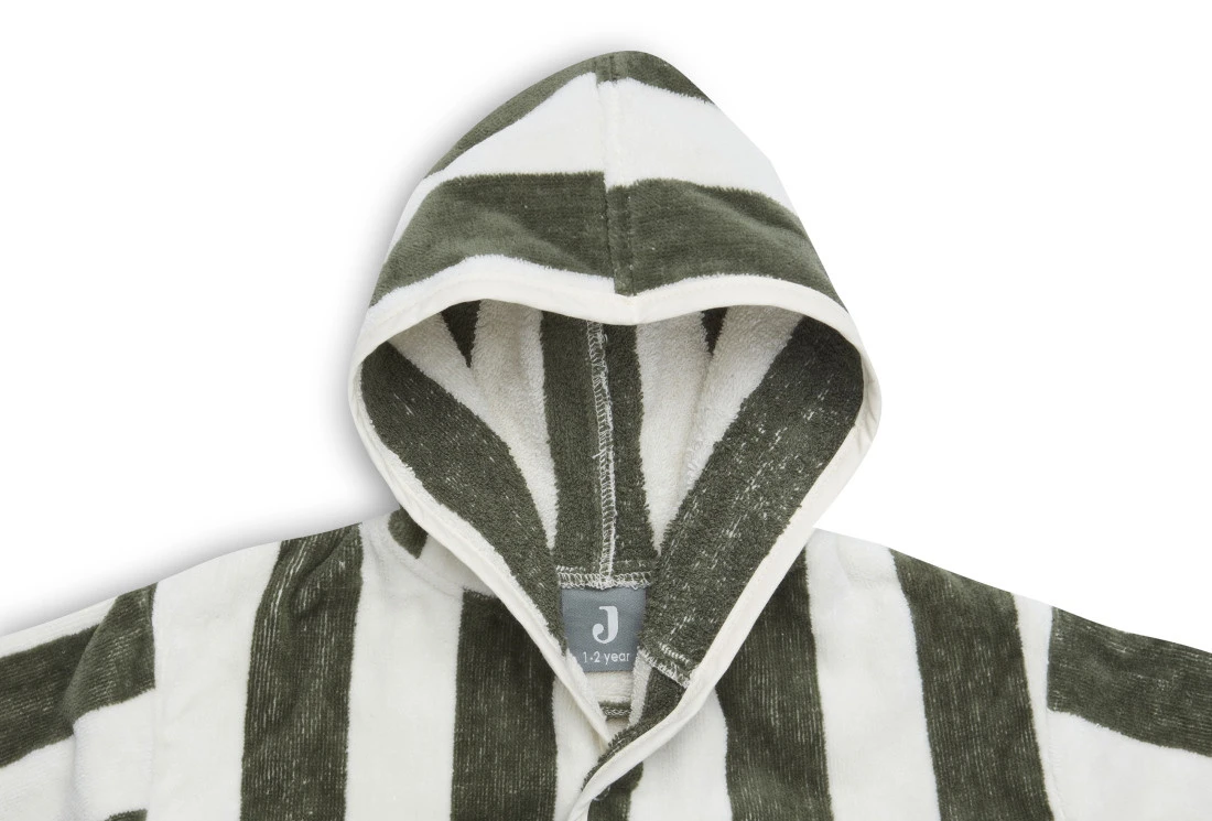 Jollein Stripe Terry Leaf Green 3-4jr Badjas 060-809-67001 3 Jollein Stripe Terry Leaf Green 3-4jr Badjas 060-809-67001 - Afbeelding 3