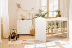 MamaLoes Ledikant Karolina Wit/Naturel 60 X 120 Cm -Babyproducten Winkel karolina
