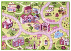 Kids Corner Farm Life/Sweet Town 95x113 Cm Omkeerbaar Vloerkleed En Speelmat -Babyproducten Winkel kids corner farm lifesweet town 95x113 cm omkeerbaar vloerkleed en speelmat 4