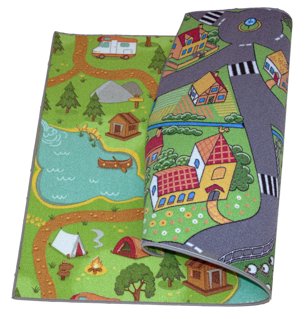 Kids Corner Hiking/Little Village 95x113 Cm Omkeerbaar Vloerkleed En Speelmat 2 Kids Corner Hiking/Little Village 95x113 Cm Omkeerbaar Vloerkleed En Speelmat - Afbeelding 2
