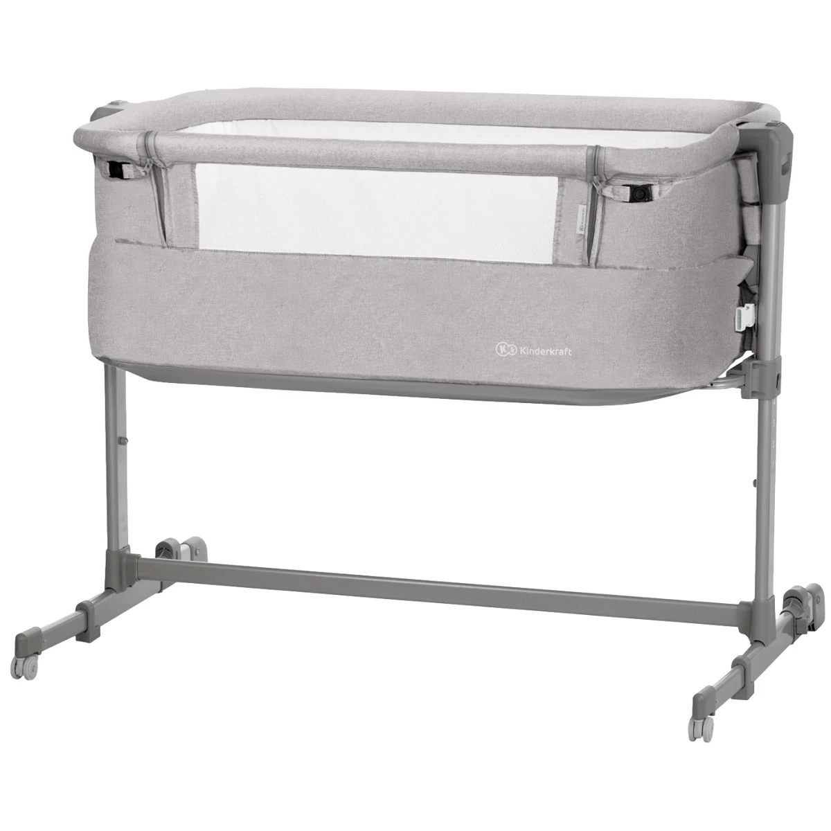Kinderkraft Neste Up Grey Light Melange Wieg Aan Bed KKLNESTGRY000N 1 Kinderkraft Neste Up Grey Light Melange Wieg Aan Bed KKLNESTGRY000N
