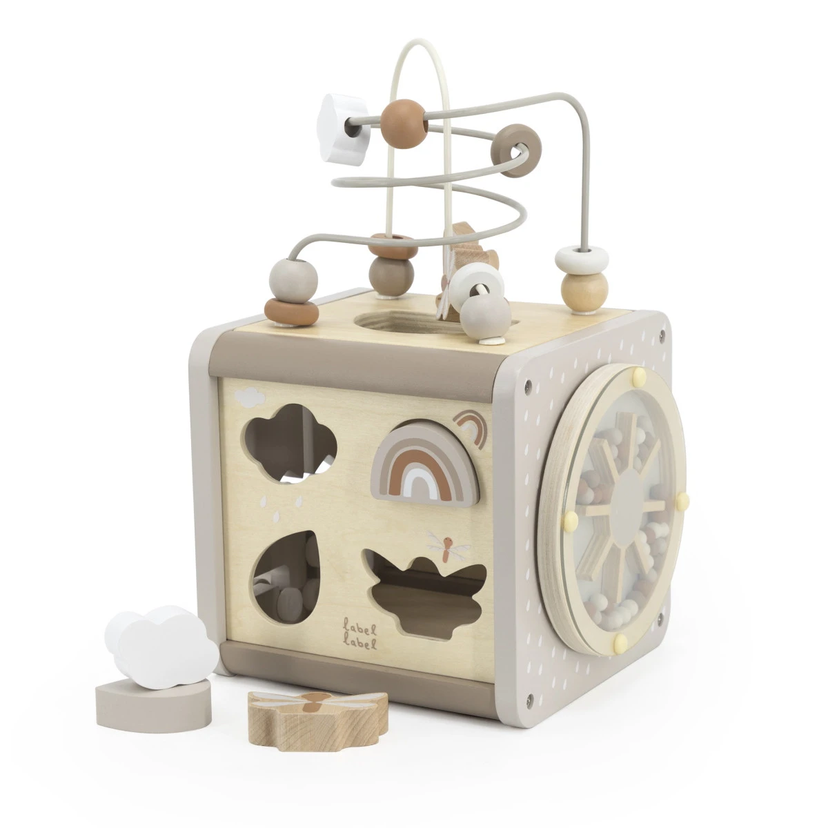 Label Label Nougat Houten Activiteitenkubus LLWT-37131 2 Label Label Nougat Houten Activiteitenkubus LLWT-37131 - Afbeelding 2