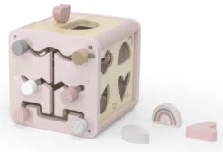 Label Label Roze Houten Activiteitenkubus LLWT-34314 -Babyproducten Winkel label label roze houten activiteitenkubus llwt 34314 4