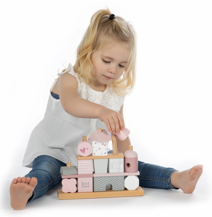 Label Label Roze Houten Blokken LLWT-25088 2 Label Label Roze Houten Blokken LLWT-25088 - Afbeelding 2