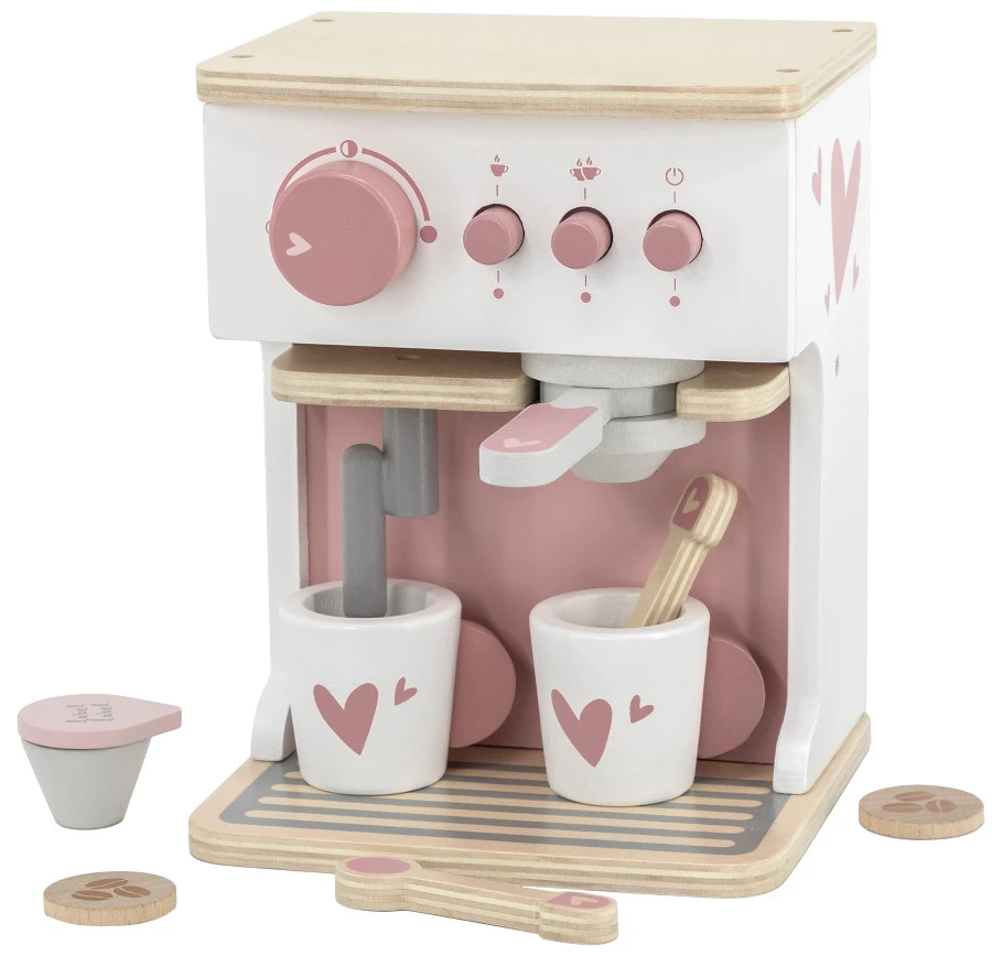 Label Label Roze Houten Espresso Machine LLWT-24883 1 Label Label Roze Houten Espresso Machine LLWT-24883