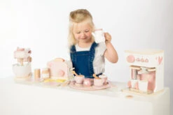 Label Label Roze Houten Espresso Machine LLWT-24883 7 Label Label Roze Houten Espresso Machine LLWT-24883 -Babyproducten Winkel label label roze houten keukenaccessoires