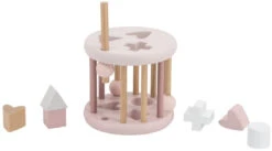 Label Label Roze Houten Rollende Vormenstoof LLWT-34345