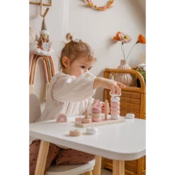 Label Label Roze Houten Stapelringen LLWT-25262 -Babyproducten Winkel label label roze houten stapelringen llwt 25262 1