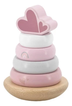 Label Label Roze Houten Tuimelring Piramide LLWT-25224