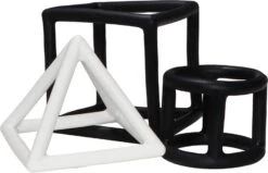 Label Label Zwart/Wit 3 Stuks Geometrische Silicone Bijtringen LLST-15317