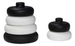 Label Label Zwart/Wit Silicone Stapeltoren LLST-15379 -Babyproducten Winkel label label zwart wit silicone stapeltoren llst 15379 1