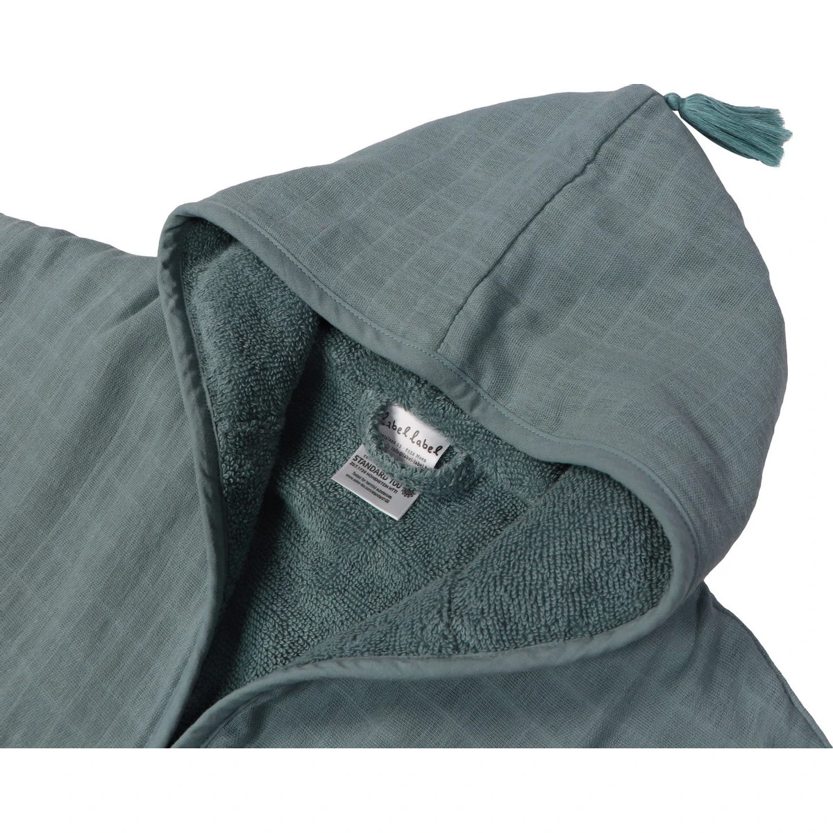 Label Label Silver Blue Badstof/Hydrofiel Badjas LLTT-934673 4 Label Label Silver Blue Badstof/Hydrofiel Badjas LLTT-934673 - Afbeelding 4