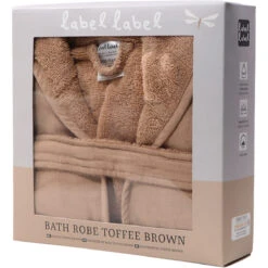 Label Label Toffee Brown Badstof/Hydrofiel Badjas LLTT-934680 -Babyproducten Winkel lltt 934680 bath robe toffee brown 07