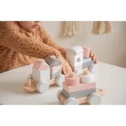 Label Label Roze Houten Speelgoed Trein LLWT-25163 8 Label Label Roze Houten Speelgoed Trein LLWT-25163 -Babyproducten Winkel llwt 25163 5420067925163 stacking train pink 03