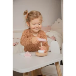 Label Label Roze Houten Tuimelring Piramide LLWT-25224 -Babyproducten Winkel llwt 25224 5420067925224 stacking rings balance pink 03