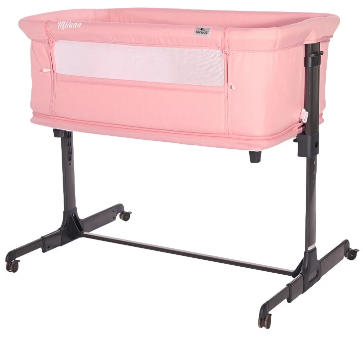 Lorelli Milano Pink 2-in-1 Wieg Aan Bed 1008044-0001 1 Lorelli Milano Pink 2-in-1 Wieg Aan Bed 1008044-0001