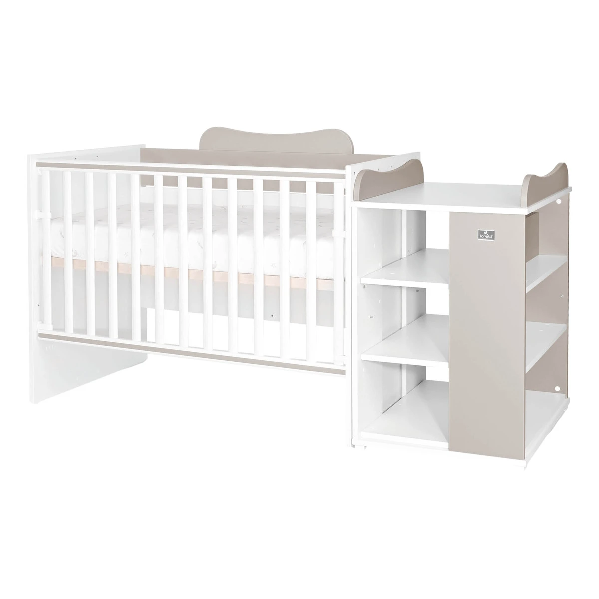 Lorelli Multi White/Beige 2-in-1 Bed En Commode 1015057 0037A 1 Lorelli Multi White/Beige 2-in-1 Bed En Commode 1015057 0037A