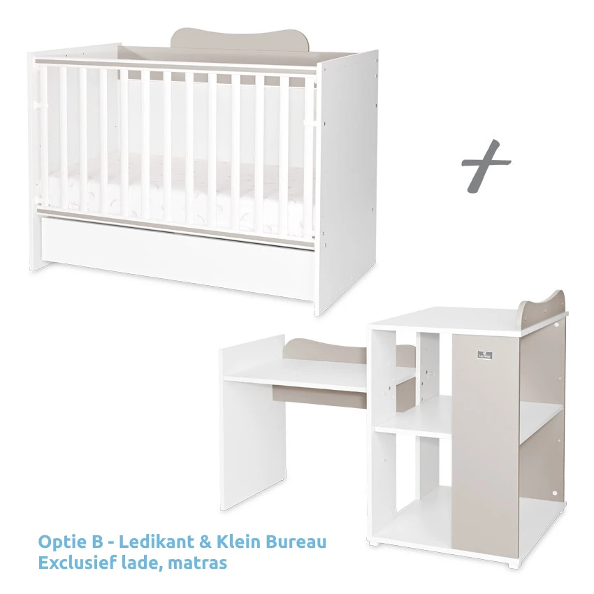 Lorelli Multi White/Beige 2-in-1 Bed En Commode 1015057 0037A 3 Lorelli Multi White/Beige 2-in-1 Bed En Commode 1015057 0037A - Afbeelding 3