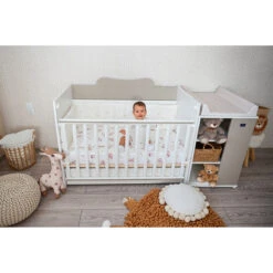 Lorelli Multi White/Beige 2-in-1 Bed En Commode 1015057 0037A 39 Lorelli Multi White/Beige 2-in-1 Bed En Commode 1015057 0037A -Babyproducten Winkel lorelli multi white beige 2 in 1 bed en commode sfeer 2