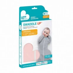 Love To Dream Swaddle Up 1.0 Dusty Pink Medium 6-8.5 Kg Inbakerslaapzak L1001001DPKM -Babyproducten Winkel love to dream swaddle up 1.0 verpakking m