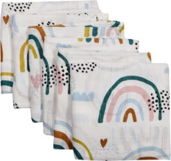 Blush & Blossom Rainbow Hydrofiel Starterset TR-BB4050 8 Blush & Blossom Rainbow Hydrofiel Starterset TR-BB4050 -Babyproducten Winkel mamaloes blush blossom muslin baby starter pack rainbow 02