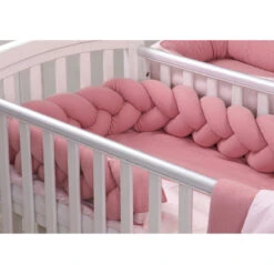 MamaLoes Amy Ajour Roze 210 Cm Braided Bedbumper 84268 -Babyproducten Winkel mamaloes amy ajour roze 210 cm braided bedbumper 84268 5