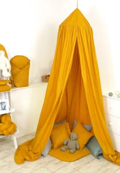 MamaLoes Amy Pure Okergeel Klamboe 80076 6 MamaLoes Amy Pure Okergeel Klamboe 80076 -Babyproducten Winkel mamaloes amy pure okergeel klamboe 80076