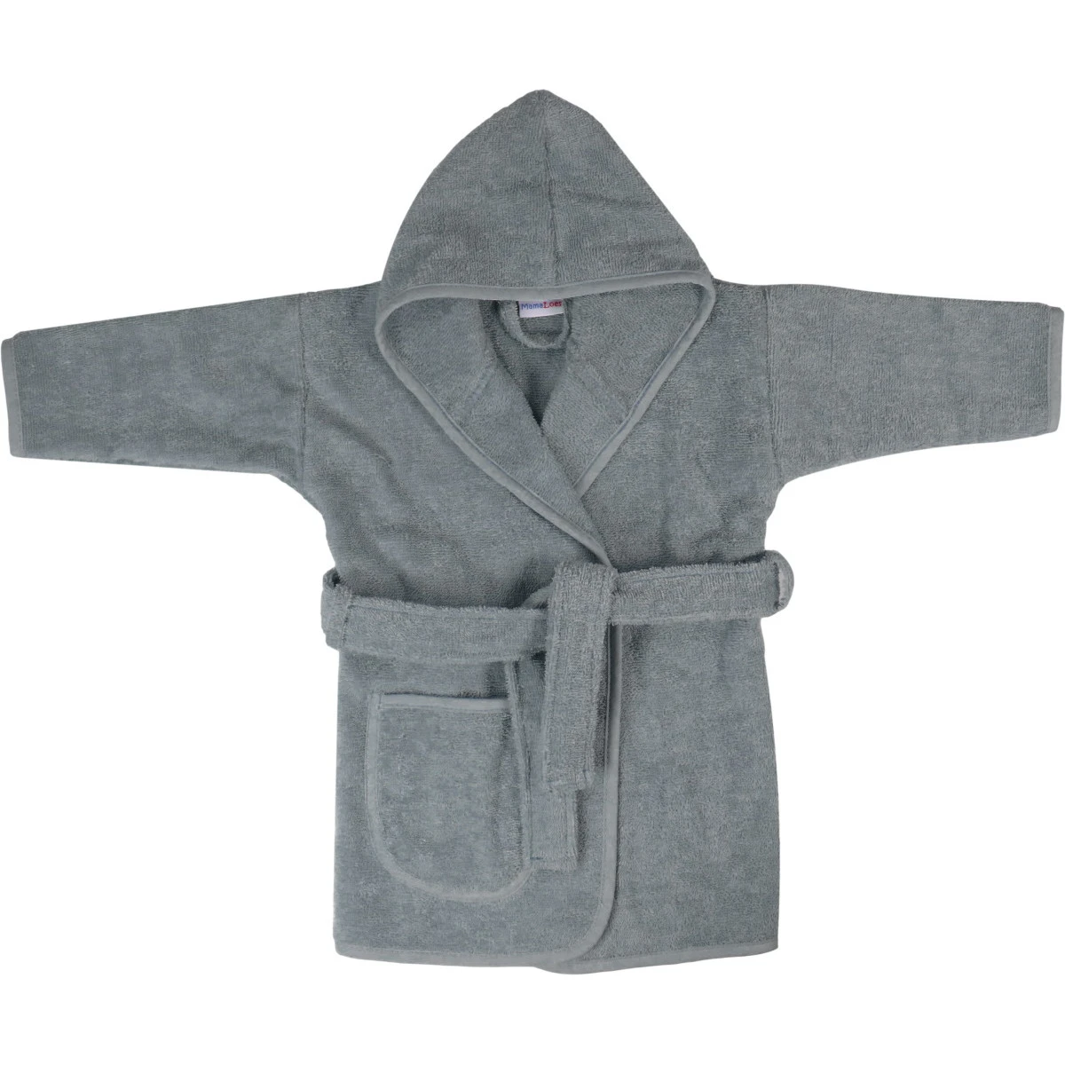 MamaLoes Badstof Licht Blauw 0-1jr Badjas ML010303 2 MamaLoes Badstof Licht Blauw 0-1jr Badjas ML010303 - Afbeelding 2