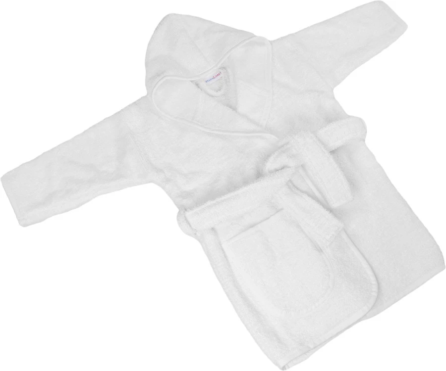 MamaLoes Badstof White 1-2jr Badjas ML5388 2 MamaLoes Badstof White 1-2jr Badjas ML5388 - Afbeelding 2