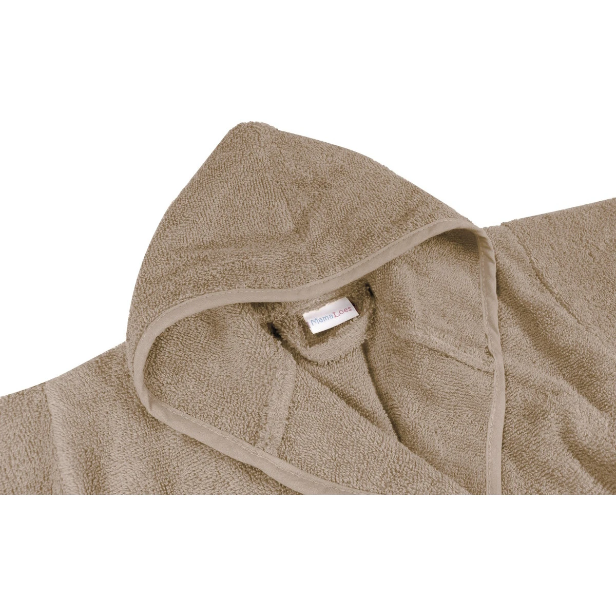 MamaLoes Badstof Zand 1-2jr Badjas ML010306 5 MamaLoes Badstof Zand 1-2jr Badjas ML010306 - Afbeelding 5