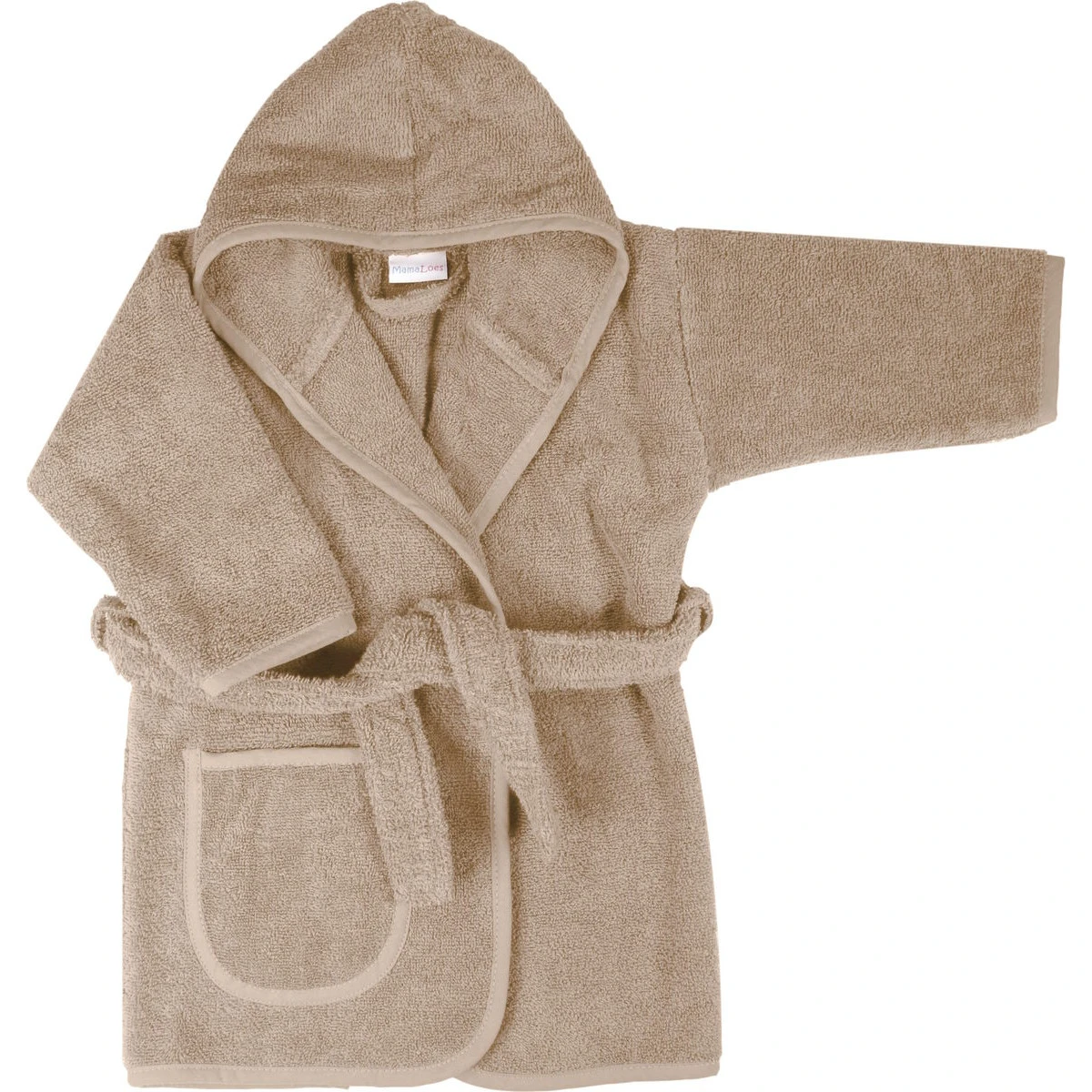 MamaLoes Badstof Zand 1-2jr Badjas ML010306 1 MamaLoes Badstof Zand 1-2jr Badjas ML010306