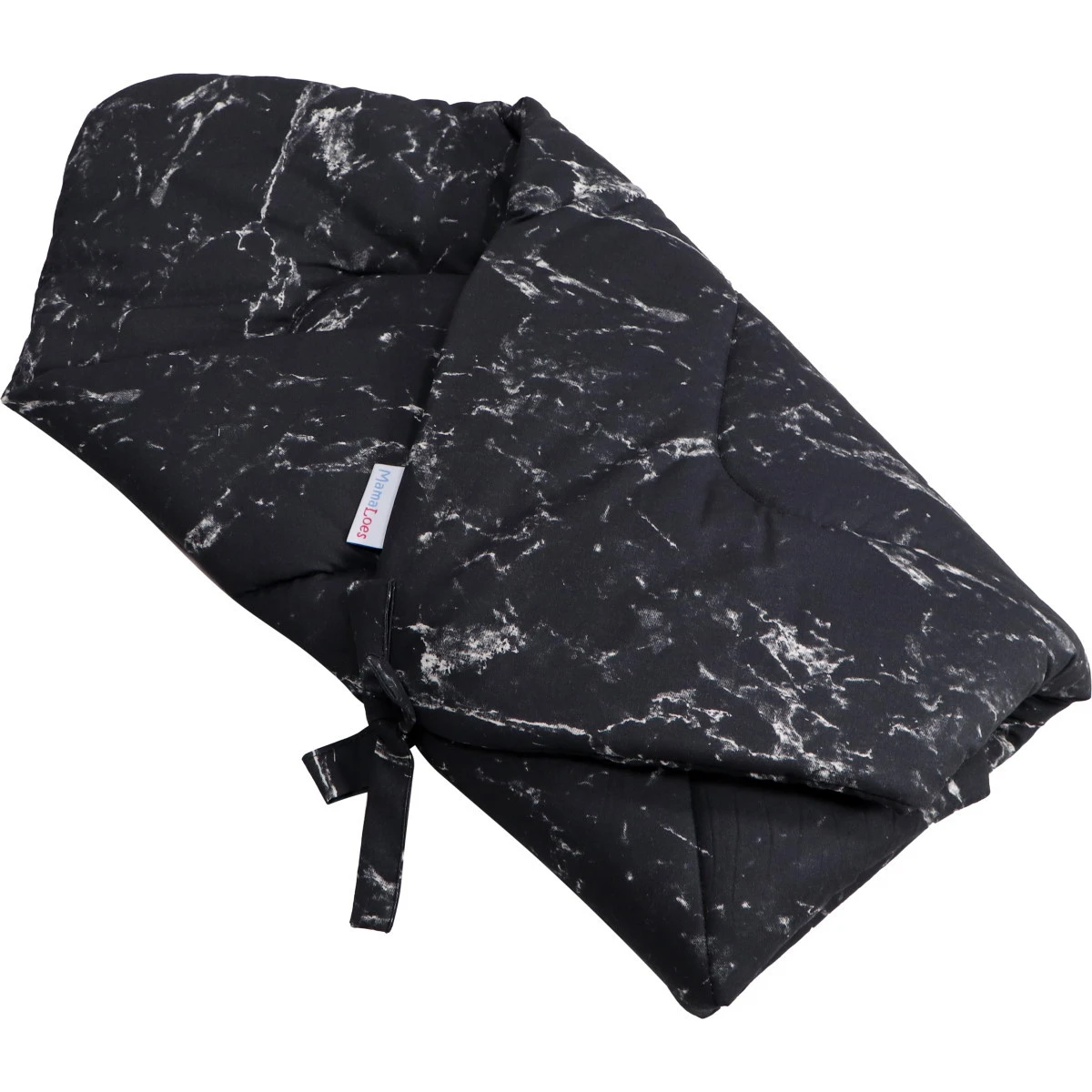 Mamaloes Marmer Zwart Wikkeldeken ML020703 2 Mamaloes Marmer Zwart Wikkeldeken ML020703 - Afbeelding 2