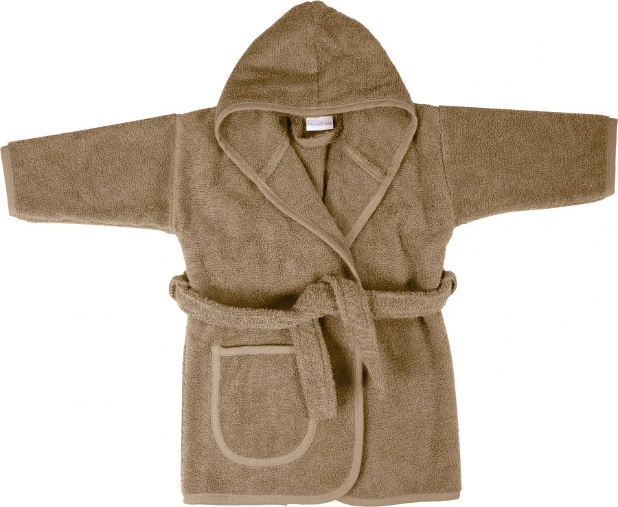 MamaLoes Badstof Nougat 1-2jr Badjas ML010302 2 MamaLoes Badstof Nougat 1-2jr Badjas ML010302 - Afbeelding 2