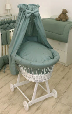 MamaLoes Pure Stonegreen Deluxe Wit Baby Wiegje 80635