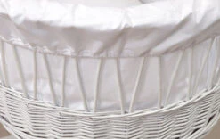 MamaLoes Rotan Wit Baby Wiegje 66755 -Babyproducten Winkel mamaloes rotan wit baby wiegje 2