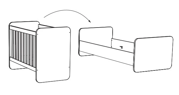 Meegroei Babykamer Naomi: Meegroei Ledikant, Commode En 2-Deurskast 6 Meegroei Babykamer Naomi: Meegroei Ledikant, Commode En 2-Deurskast - Afbeelding 6