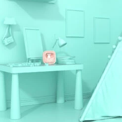 MOB Billy Roze Klok En Nachtlampje BILLY-PK-01 -Babyproducten Winkel mob billy roze klok en nachtlampje billy pk 01 3