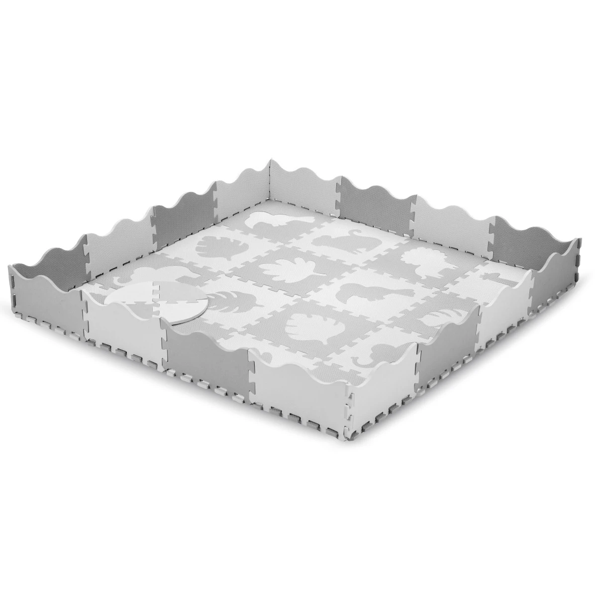Momi Zawi Grey Schuimrubberen Puzzelmat Met Rand MAED00013 2 Momi Zawi Grey Schuimrubberen Puzzelmat Met Rand MAED00013 - Afbeelding 2