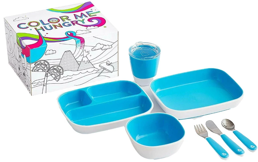 Munchkin Colour Me Blauw 7-delig Dinerset 051913 1 Munchkin Colour Me Blauw 7-delig Dinerset 051913