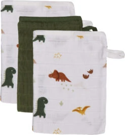 Blush & Blossom Dinosaurus Hydrofiel Starterset TR-BB443418 9 Blush & Blossom Dinosaurus Hydrofiel Starterset TR-BB443418 -Babyproducten Winkel muslin washgloves set dinosaur 000