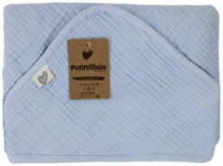 Petit Villain Hydrofiel Lichtblauw Badcape