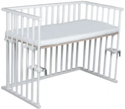 Amal II Piccolo Wit Babywieg Aan Bed Incl. Matras