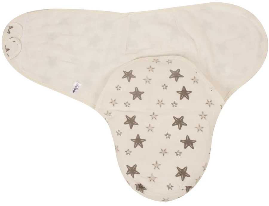 Sevibaby Star Grijs Hydrofiel Inbakerdoek 306-73 1 Sevibaby Star Grijs Hydrofiel Inbakerdoek 306-73