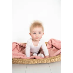 Briljant Pique Mid Grey 75 X 100 Cm Zomer Wiegdeken 75R -Babyproducten Winkel sfeer 2 3