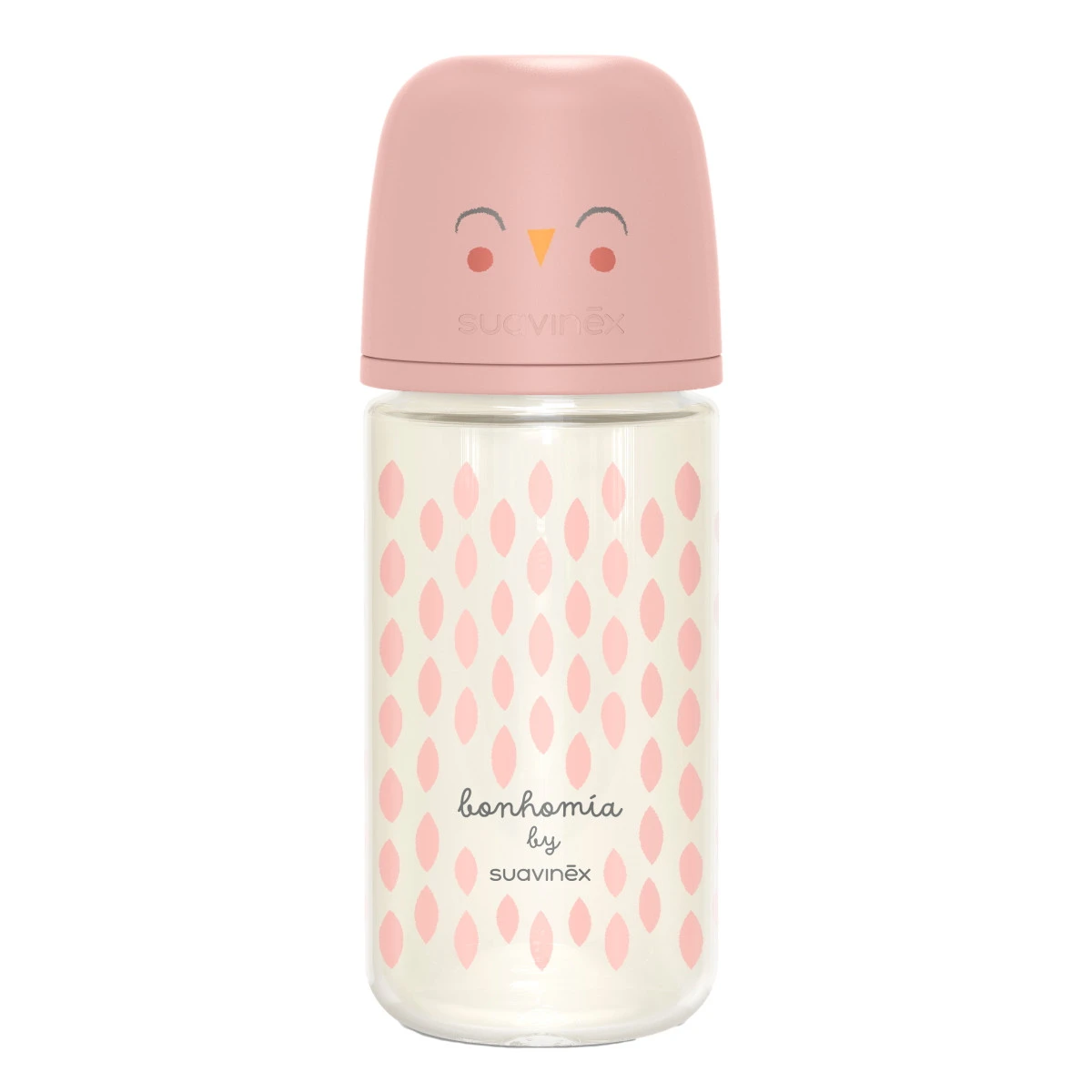 Suavinex Bonhomia Feather Pink 240 Ml Glazen Fles SXSBX5079815 1 Suavinex Bonhomia Feather Pink 240 Ml Glazen Fles SXSBX5079815